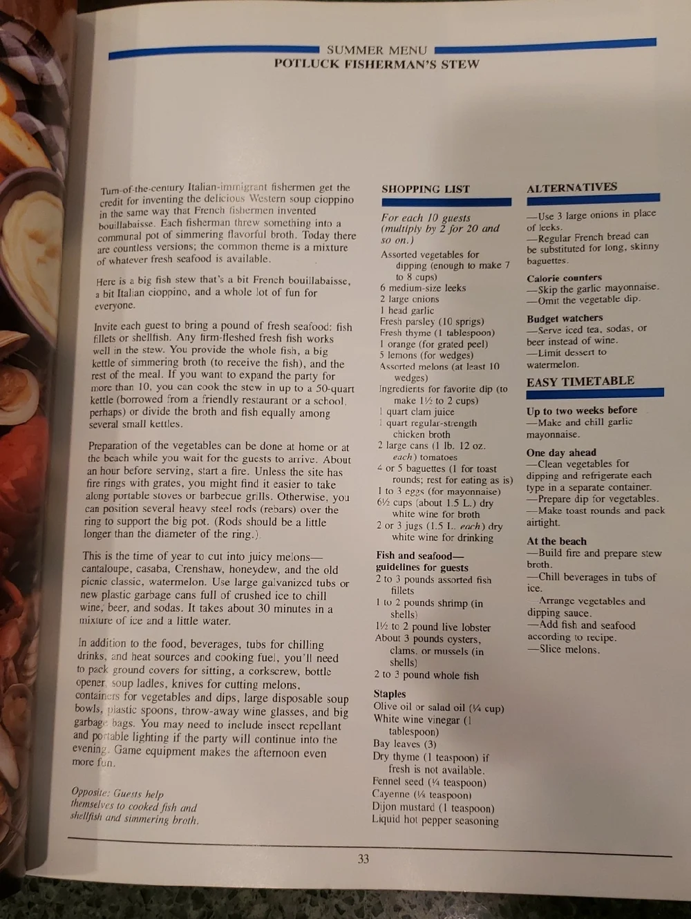 Cookbooks, Recipes Entertaining with Food, Fish and Shellfish. Seafood